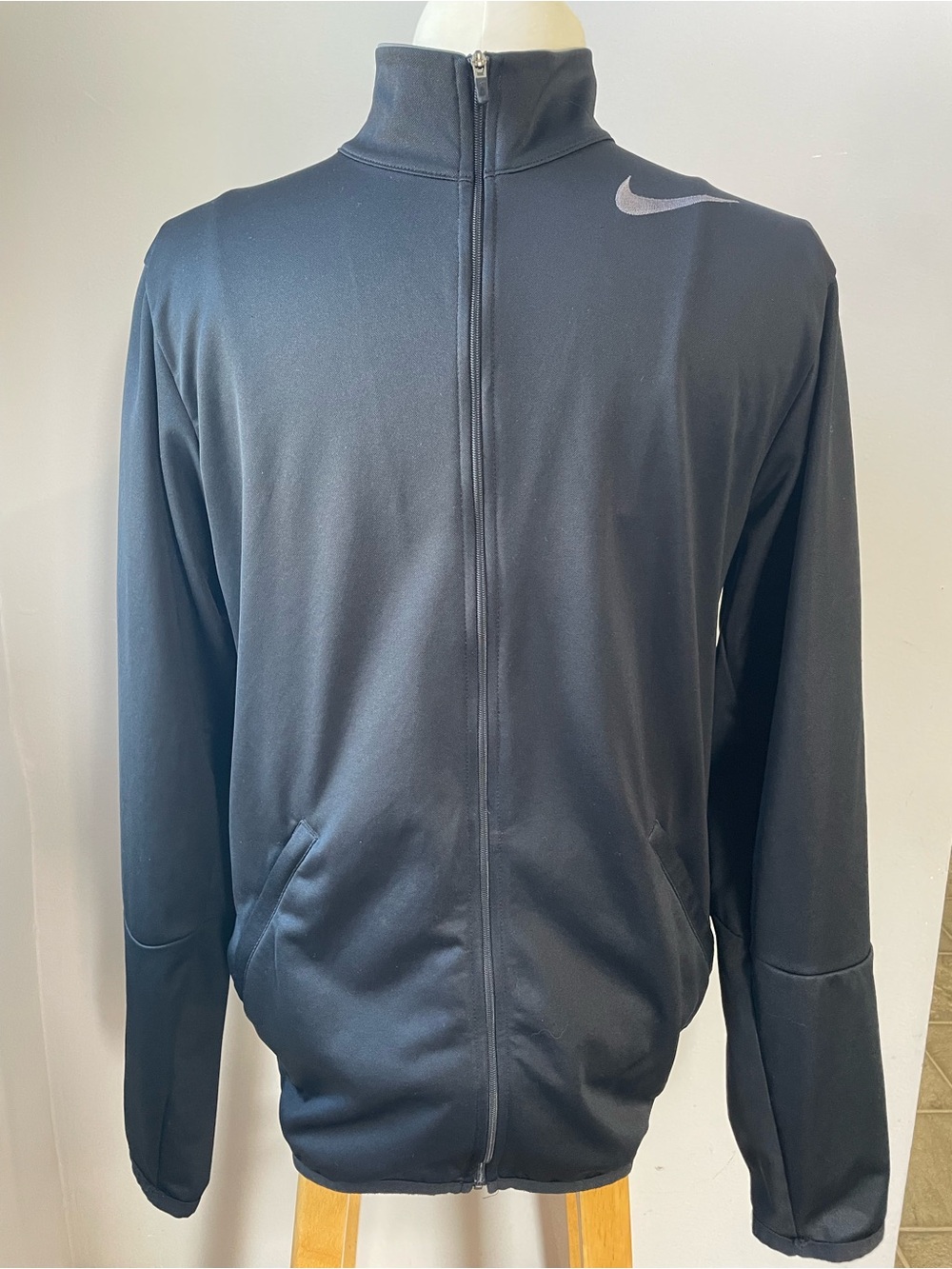 Nike Black & Grey Athletic Track Jacket Men's Size S